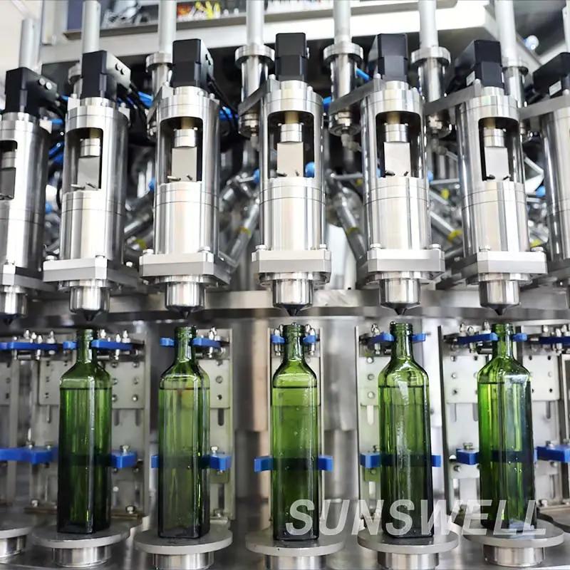 Automatic Linear Rotary Type Full Filling Line Lubricant Oil Automatic Engine Oil Glass Bottle Filling CappingPacking Machine