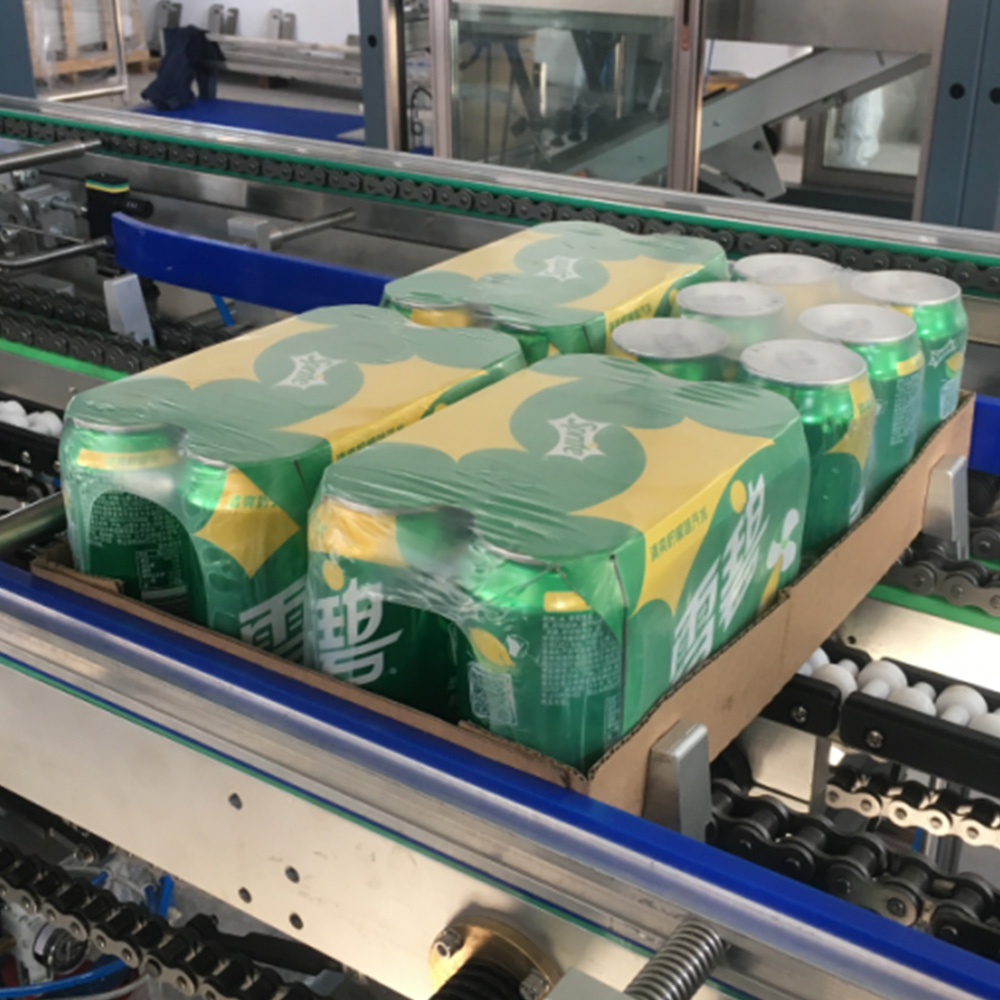 Automatic plastic film shrink wrapper packing machine