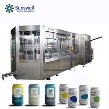 Automatic Soda Water Can Filling Machine Cans Production Line Making For Carbonated Beverage