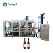 High precision 4 in 1 edible oil filling machine for glass bottle and PET bottle manufacture plant line