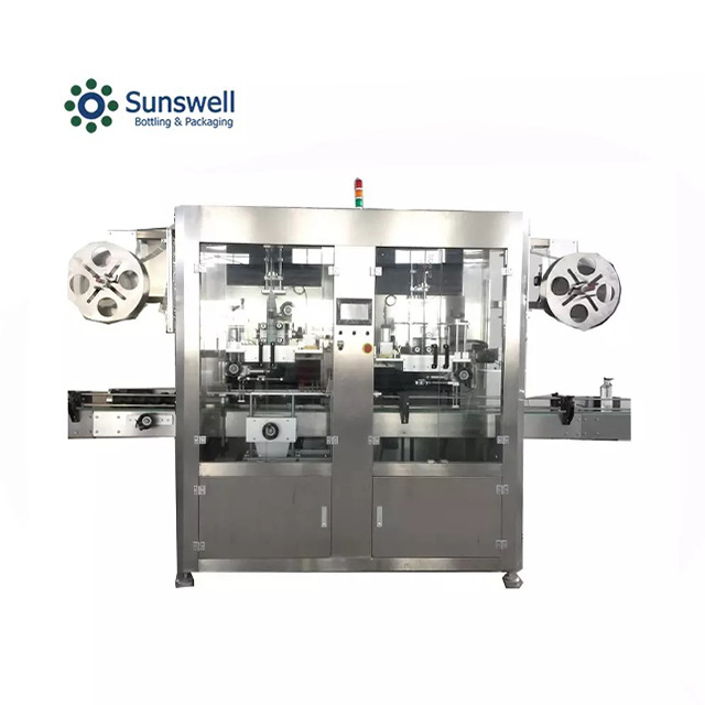 Full Automatic PVC Label Applicator Thermal Shrink Sleeve Labeling Machine for Beverage Bottle / Can
