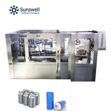 High Capacity Automatic Carbonated Water / Beer / Soft Drink / Juice Aluminum Can Filling Machine