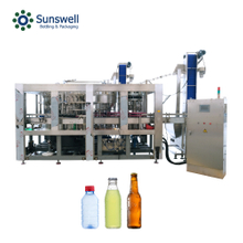 High speed 4 in 1 edible oil filling machine for glass bottle and PET bottle